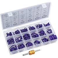 AUTOUTLET 270 piezas O anillos Kit 18 tamaños coche aire acondicionado junta tórica surtido con núcleo de válvula…